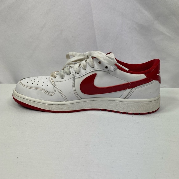 Nike Air Jordan 1 Retro Low OG BG White Varsity Red 709999-101 Wmns 7.5 Youth 6Y - Picture 8 of 14